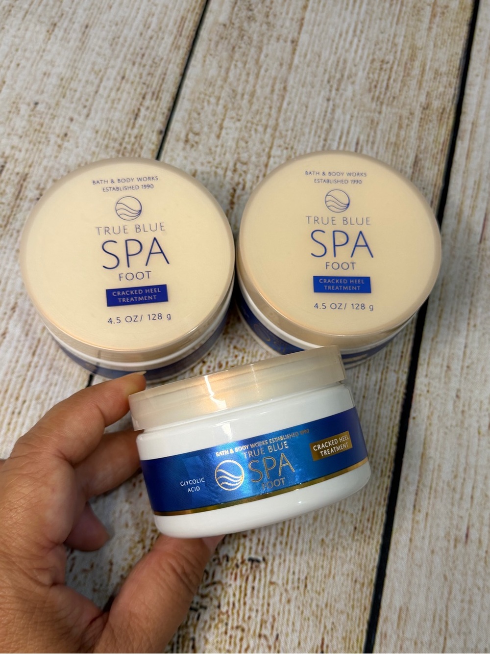 Set of 3 - Bath & Body Works True Blue Spa Cracked Heel Treatment - 4.5 oz NWT